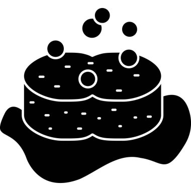 Moda tarzı izole edilmiş arkaplanda kek simgesi