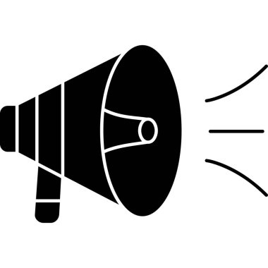 megafon ikonu. Vektör illüstrasyonu