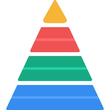 piramit simgesi vektör çizimi