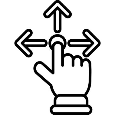 ok imleci imleç simgesi dış hat biçiminde