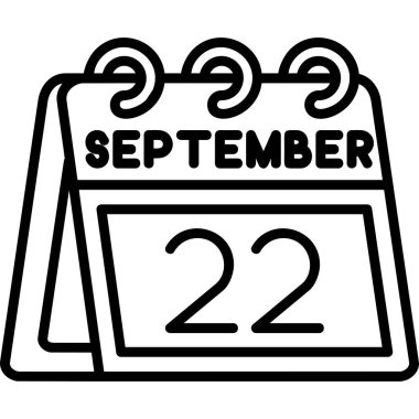 Eylül 25 - takvim takvimi, takvim Eylül, takvim simgesi tasarım şablonu ile takvim simgesi. vektör illüstrasyonu