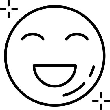 Mutlu yüz simgesi, vektör çizimi