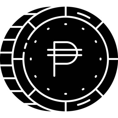 Rublesi para birimi simgesi, vektör çizim