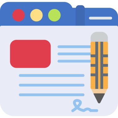 Web tasarım vektör çizgisi simgesi