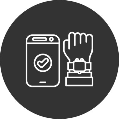 Cep telefonu simgesinin vektör illüstrasyonu