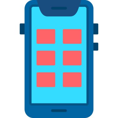 - Telefon. Web simgesi basit illüstrasyon