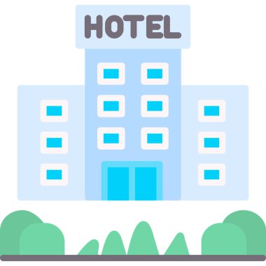 otel binası vektör simgesi
