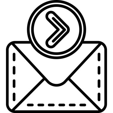 e-posta mektup simgesi ana hat biçiminde