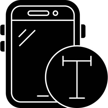 Bir smartphone simge vektör çizim