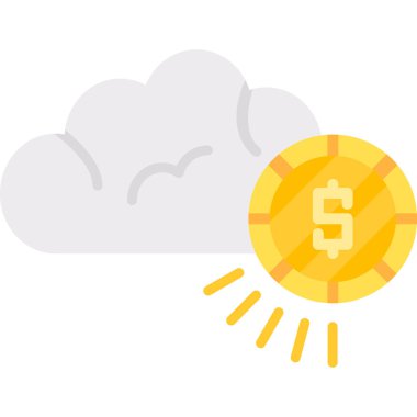 Bulut simgesi vektör illüstrasyonu