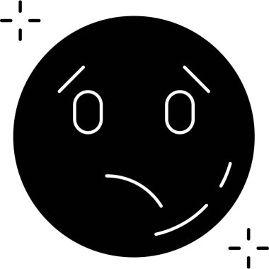 modada izole edilmiş arka planda üzgün yüz simgesi
