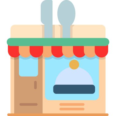 Yemek. Web simgesi basit illüstrasyon