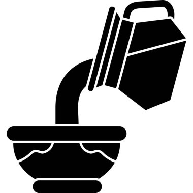 Kova bahçesi simgesi katı biçimde