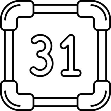 4 numaralı simge tasarım vektörü