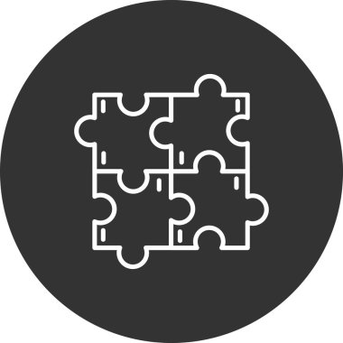 yapboz simgesinin vektör illüstrasyonu