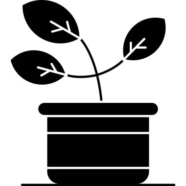 Saksı dikin. Basit illüstrasyon