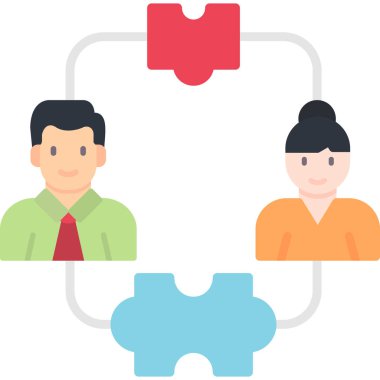 bulmaca takım çalışması insanları simgesi