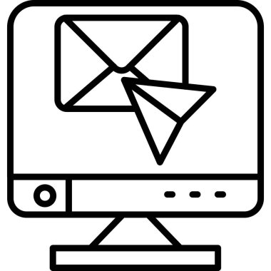 e- posta zarfı simgesi, vektör illüstrasyonu