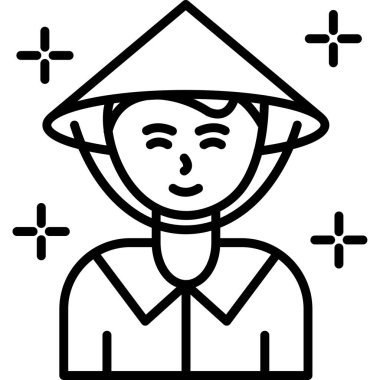 Bir insan simgesinin vektör illüstrasyonu