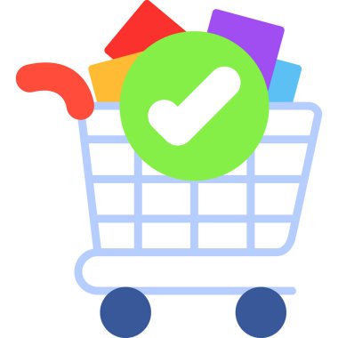 işaretleme simgesi, alışveriş vektörü illüstrasyonu