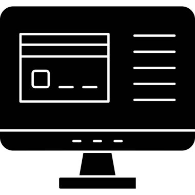 Web simgesi, basit vektör çizimi izole edildi