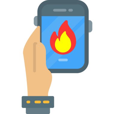 Cep telefonu simgesini ateşle