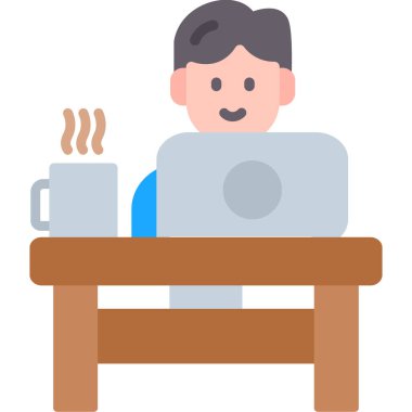 Kahve dükkanı simgesi, vektör illüstrasyonu