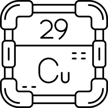 periyodik tablo simgesi, basit vektör illüstrasyonu