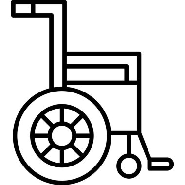 Tekerlekli sandalye ikonu. özet vektör illüstrasyonu