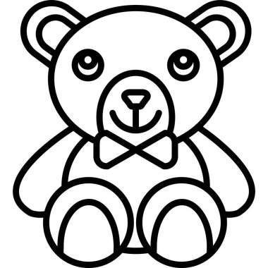 Oyuncak ayı karikatür vektör çizimi