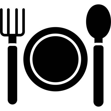 Çatal bıçak. Web simgesi basit illüstrasyon