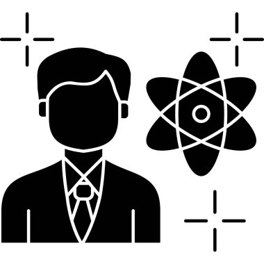 İş adamı simgesi, vektör illüstrasyonu beyaza izole edildi