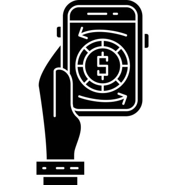 akıllı telefon cep telefonu ödeme simgesi, basit biçim