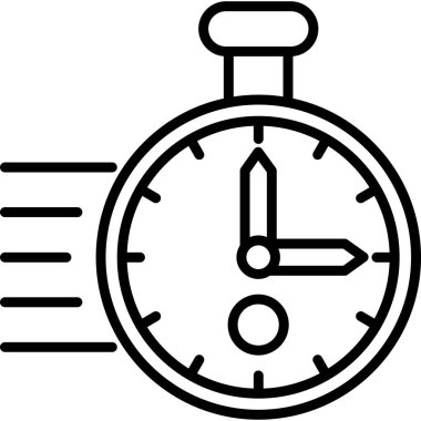 Saat simgesi vektör çizim tasarımı