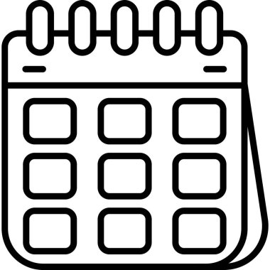 takvim simgesini, basit vektör çizim