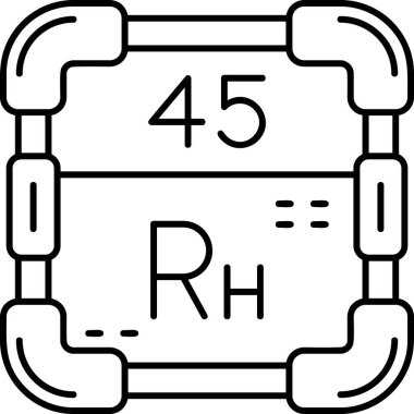 Bir kimyasal simgenin vektör illüstrasyonu