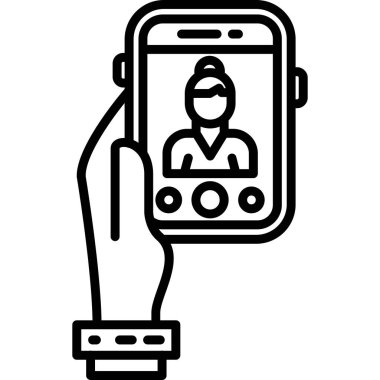 akıllı telefon servisi simgesi, basit biçim