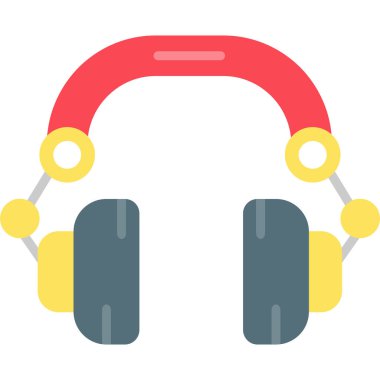 Kulaklık. Web simgesi basit illüstrasyon