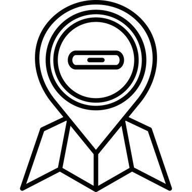 konum haritası konum simgesi ana hat biçiminde