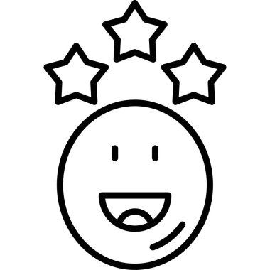 Mutlu gülümseme ikonu, özet tarzı