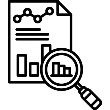 Analiz çizelgesi simgesi ana hat biçiminde