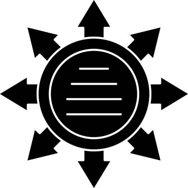 Güneş paneli simgesi, özet biçimi