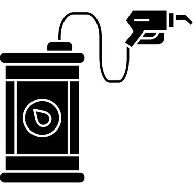 Benzin istasyonu simgesinin vektör illüstrasyonu