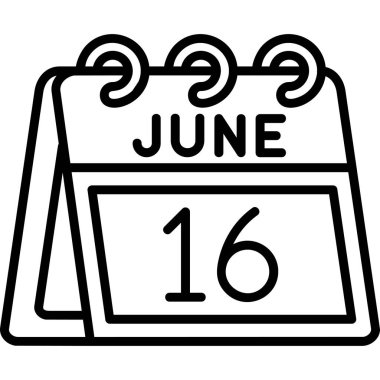 6 Haziran - takvim tarihi simgesi - takvim günü