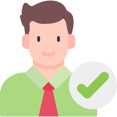 Çalışan simgesi, vektör illüstrasyonu