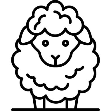 koyun çiftliği hayvan ikonu ana hatlarıyla