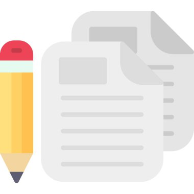 yazma vektörü düz renk simgesi