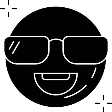 Yüzü olan emoji simgesinin vektör illüstrasyonu