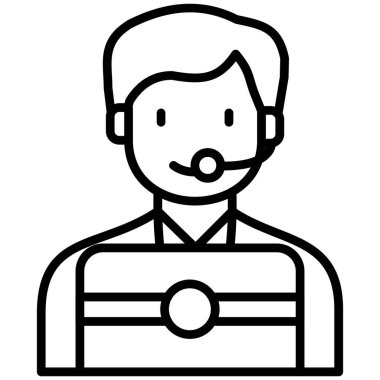 Stetoskop avatar vektör illüstrasyon tasarımlı bir doktor.