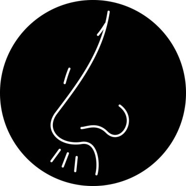 Kabartma vektöründe insan yüzü simgesi